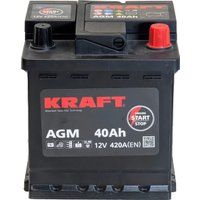 Автомобильный аккумулятор KRAFT AGM R+ 420A (40 А·ч)