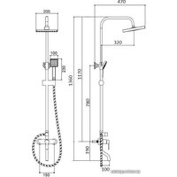 Душевая система  Boch Mann Eco Quadro Black BM8427