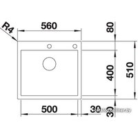 Кухонная мойка Blanco Zerox 500-IF/A Durinox (с клапаном-автоматом)