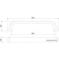 Ручка мебельная Boyard Ell RS333W.4/160