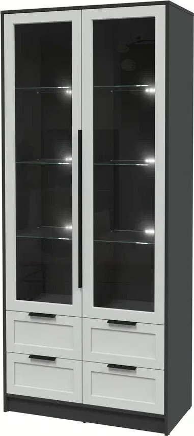 

Шкаф-витрина Интерлиния Концепт Тренд КТ-ШВ2 с подсветкой (антрацит/грей)