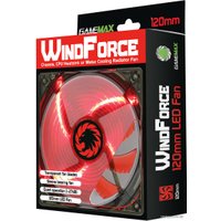 Вентилятор для корпуса GameMax WindForce 4x Red LED (120 мм) [GMX-WF12R]