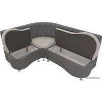 Угловой диван Лига диванов Вегас 105185 (левый, бежевый/серый)