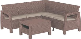 Набор садовой мебели Curver Corfu Relax set (капучино/песочный) [227845]