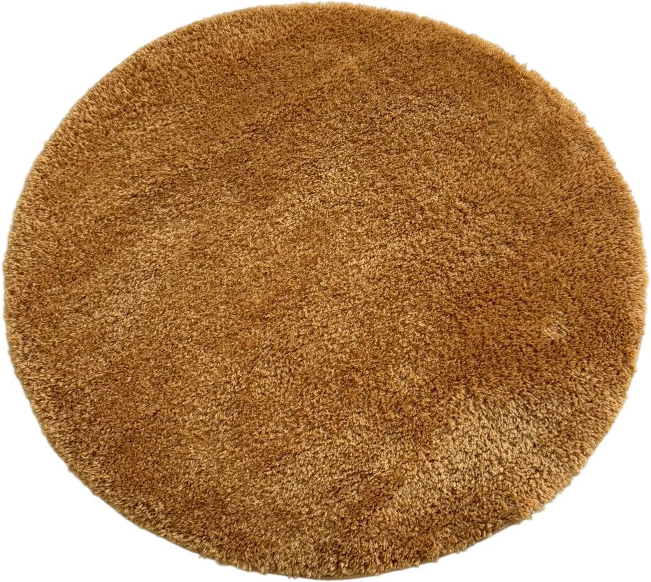 Ковер для жилой комнаты LAXMI Fluffy 01 круг (2.4x2.4, Yellow)