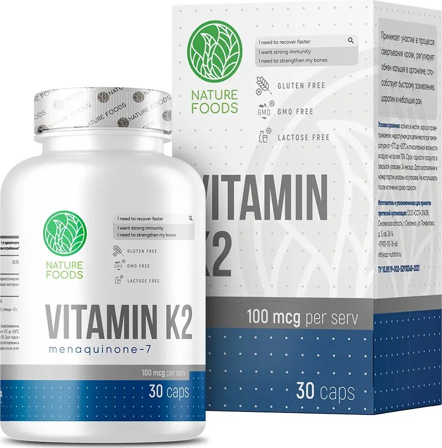 

Витамин Nature Foods Vitamin K2 100 mcg