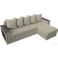 Угловой диван Лига диванов Дубай лайт правый 114187 (рогожка корфу 02)