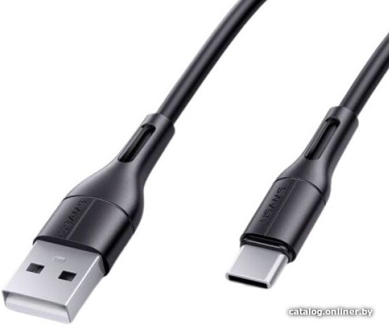 Кабель Usams USB Type-A - USB Type-C US-SJ501 (1 м, черный)