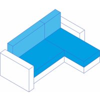 Угловой диван Сириус Лидер-13 с оттоманкой НПБ 330x165 (Eva 11 велюр черный) в Гродно