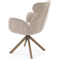 Стул с подлокотниками Halmar K585 (темно-бежевый/орех светлый)