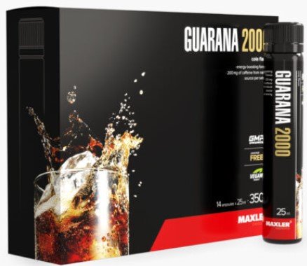 

Предтренировочный комплекс Maxler Guarana 2000 (14x25 мл, кола)