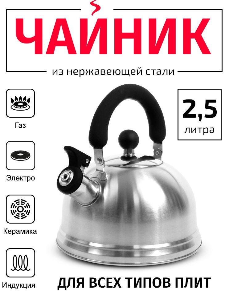

Чайник со свистком TimA WTK160