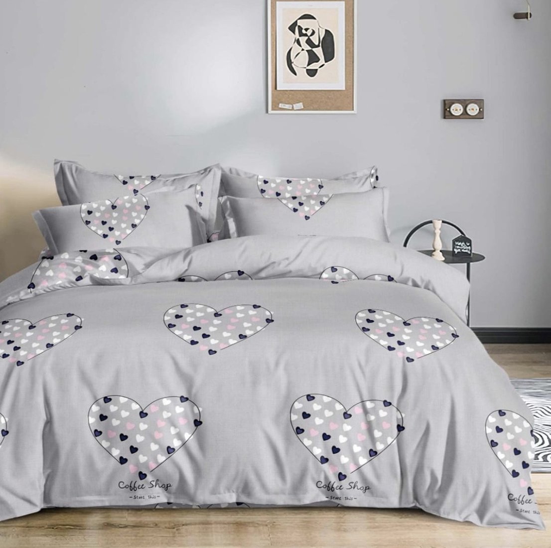 

Евро комплект постельного белья Alleri Эко Сатин Евро СС-563