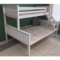 Двухъярусная кровать Гранд Вуд Мальм-люкс 140x200/90x200 (белый)