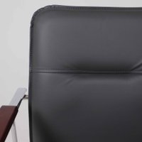 Офисный стул AksHome Samba Aks-1 (Pegasso темно-серый/подлокотники дерево темное)