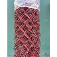 Строительная сетка Сетка-рабица в ПВХ 55х55 2.4мм 1.8x10м (рубиновый)