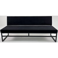 Диван N3 ЛофтСофтМини 130х50х82 см (черный)