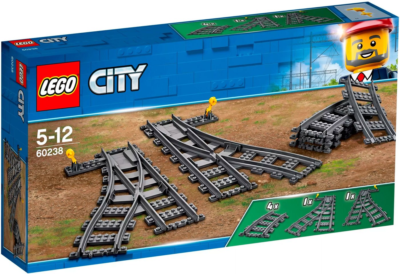 

Конструктор LEGO City 60238 Железнодорожные стрелки