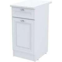 Шкаф напольный Горизонт Настя 400 с ящиком (белый софт)