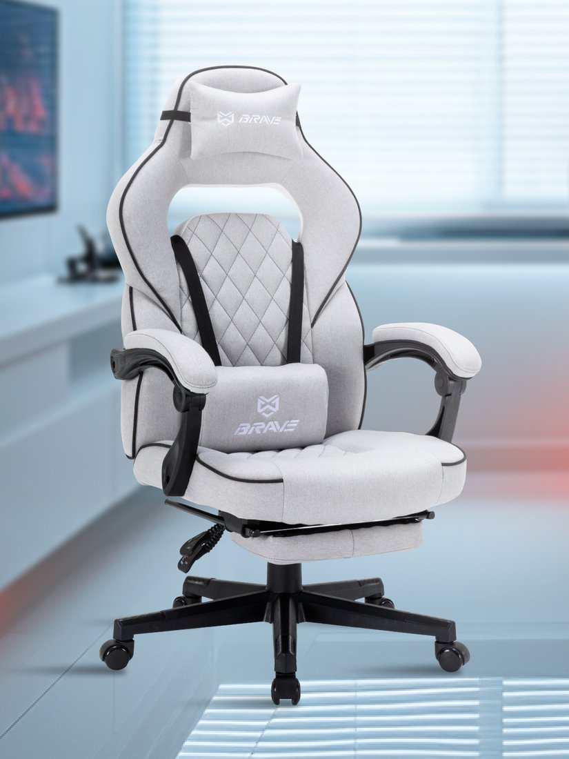 Игровое (геймерское) кресло Brave Wong (серый)