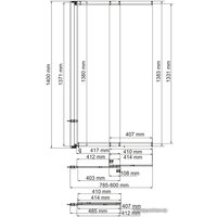 Стеклянная шторка для ванны Wasserkraft Main 41S02-80