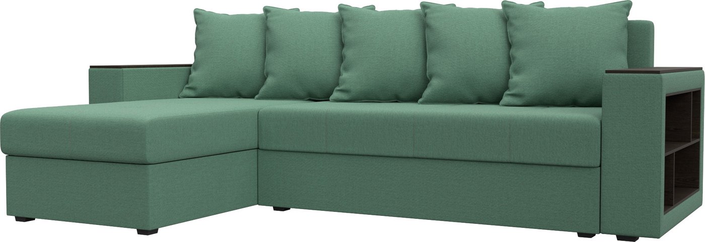 

Угловой диван Лига диванов Дубай Лайт левый 121642L (рогожка амур зеленый)