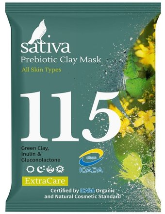  Sativa Маска для лица сухая №115 минеральная с пребиотиком