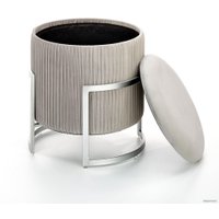 Пуфик Halmar Cricket (светло-серый/хром)