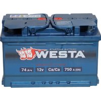 Автомобильный аккумулятор Westa 6СТ-74 VLR Euro низкий (74 А·ч) в Солигорске