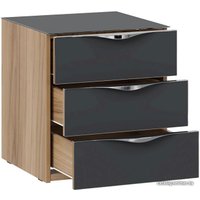 Тумба Трия Глосс ТД-319.03.02 (яблоня беллуно/стекло графит матовый)