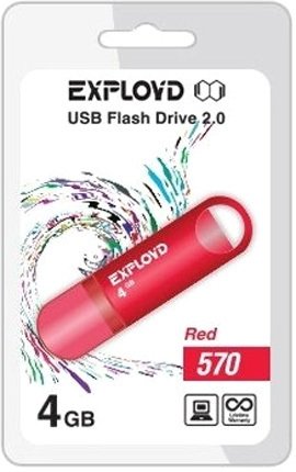 

USB Flash Exployd 570 4GB (красный)