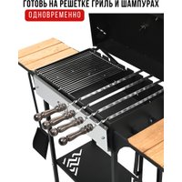 Мангал для дачи Progrill Нью - Йорк Вуд на колесах (4 мм)