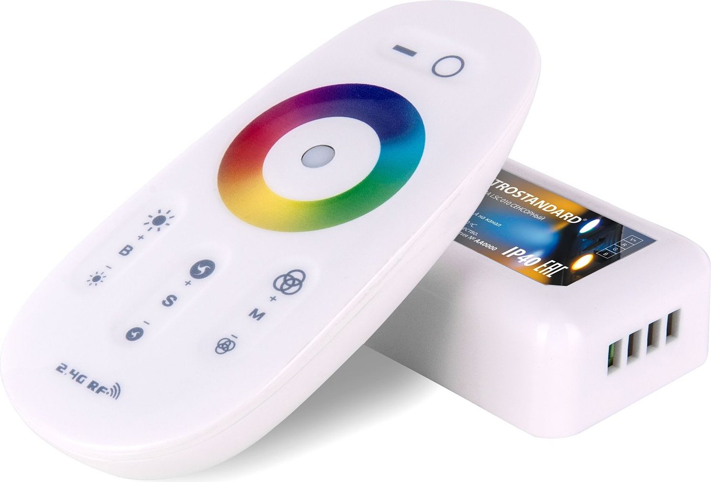 

Диммер для одноцветных лент (без RGB) Elektrostandard RGB с ПДУ (радио) IP40 LSC 010
