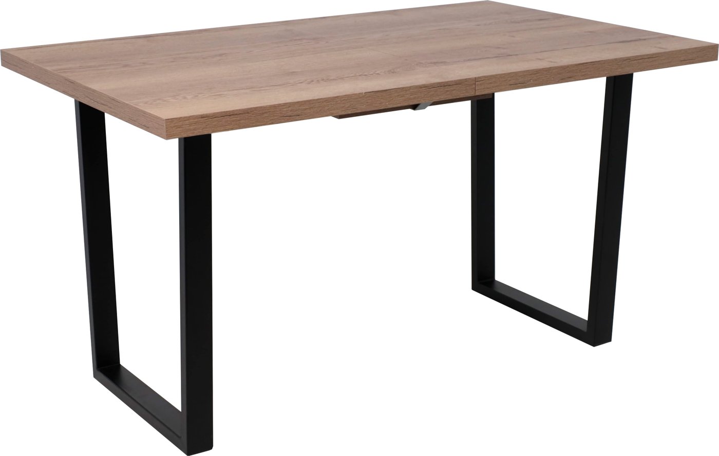 

Кухонный стол Listvig Fit 120-160x80 (дуб канзас коричневый/черный)