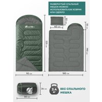 Спальный мешок RSP Outdoors Sleep 350 BIG L (зеленый, молния слева)