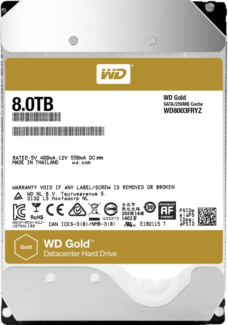 

Жесткий диск WD Gold 8TB WD8003FRYZ