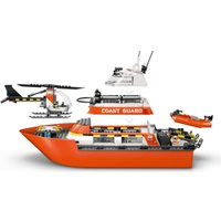 Конструктор LEGO City 60504 Спасательный катер и вертолет береговой охраны