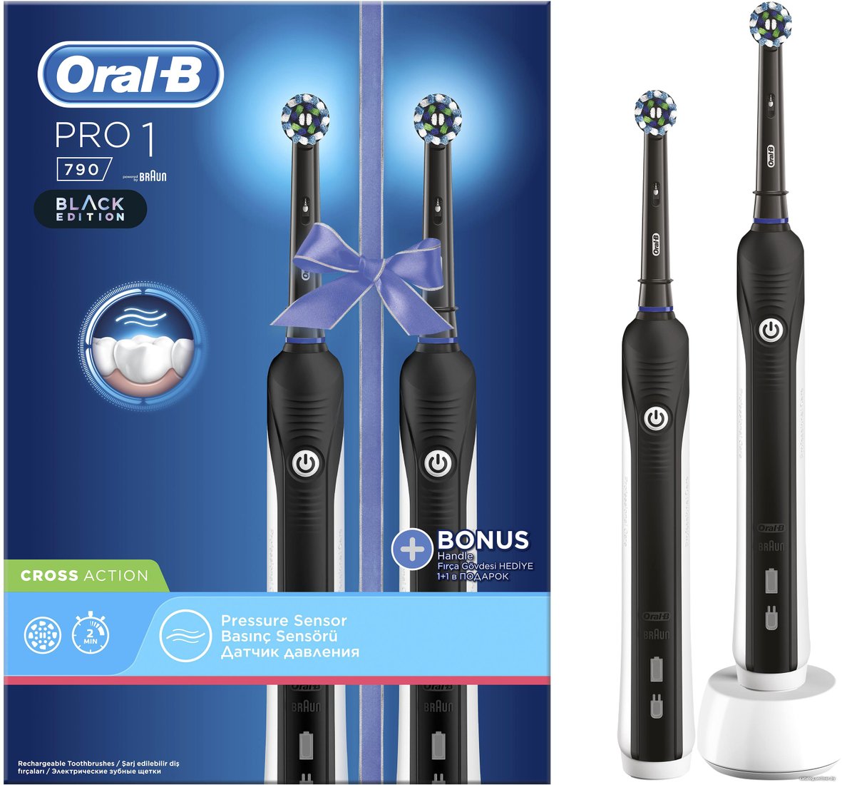 Комплект электрических зубных щеток Oral-B Pro 1 790 Duo D16.523.1UH