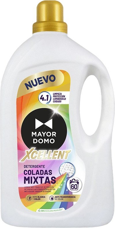 

Гель для стирки Mayordomo Эффективная смешанная стирка 4 в 1 (3 л)