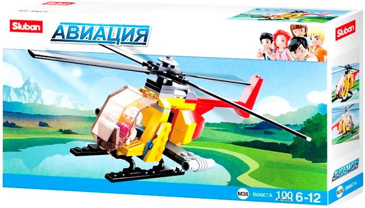 

Конструктор Sluban Авиация M38-B0667A Вертолет Москит