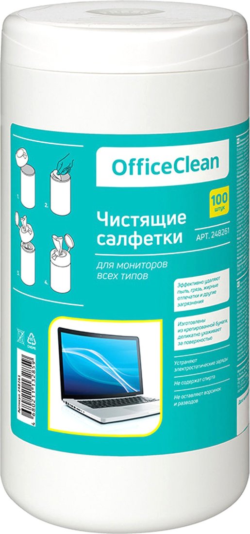 

Влажные салфетки OfficeClean 248261 (100 шт)