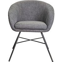 Стул с подлокотниками AksHome Amur (темно-серая ткань/черный)