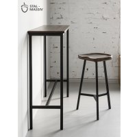 Табурет Stal-Massiv PopART-65 (дуб мореный/черный)