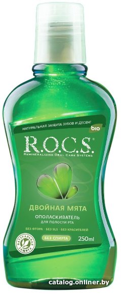 Ополаскиватель для полости рта R.O.C.S Двойная мята 250 мл