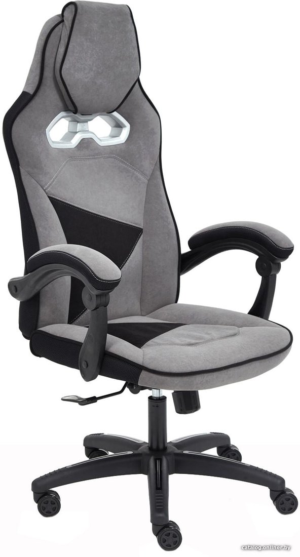 Игровое (геймерское) кресло TetChair Arena (флок, серый/черный)