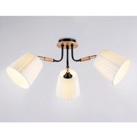 Люстра средней высоты Ambrella light Traditional TR4731/3 BK/LWD (черный/светлое дерево)