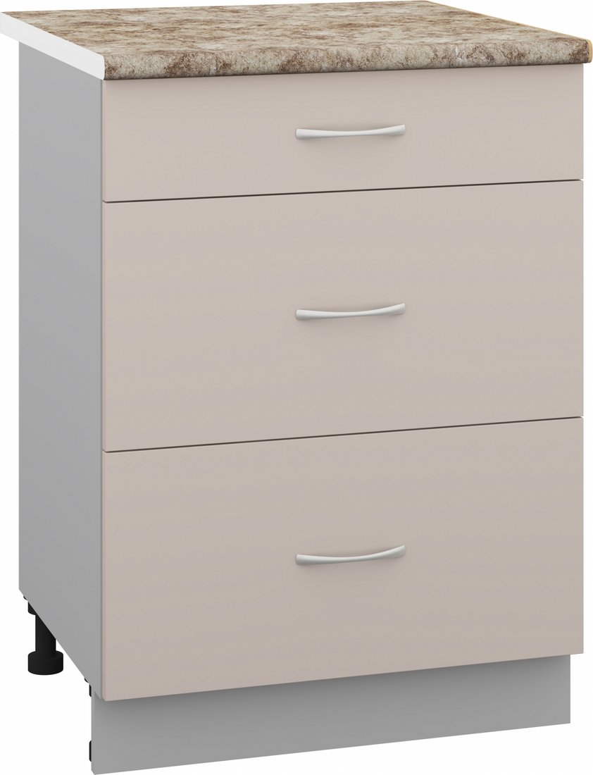 

Шкаф напольный Кортекс-мебель Корнелия Лира НШ60р3ш (капучино/мадрид)