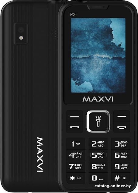 Кнопочный телефон Maxvi K21 (черный)