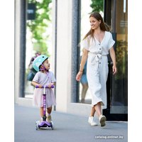 Трехколесный самокат Micro Mini Micro Deluxe Foldable LED (темно-синий)