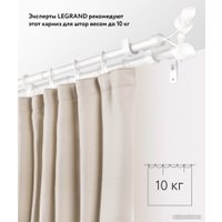 Карниз для штор Legrand Лист Раздвижной 1.6-3м 2-х рядный 58102163 (белый)